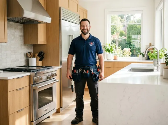 Appliance Repair Hero technician in a Big Indian, NY kitchen after an appliance repair